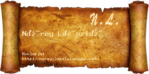 Nérey László névjegykártya